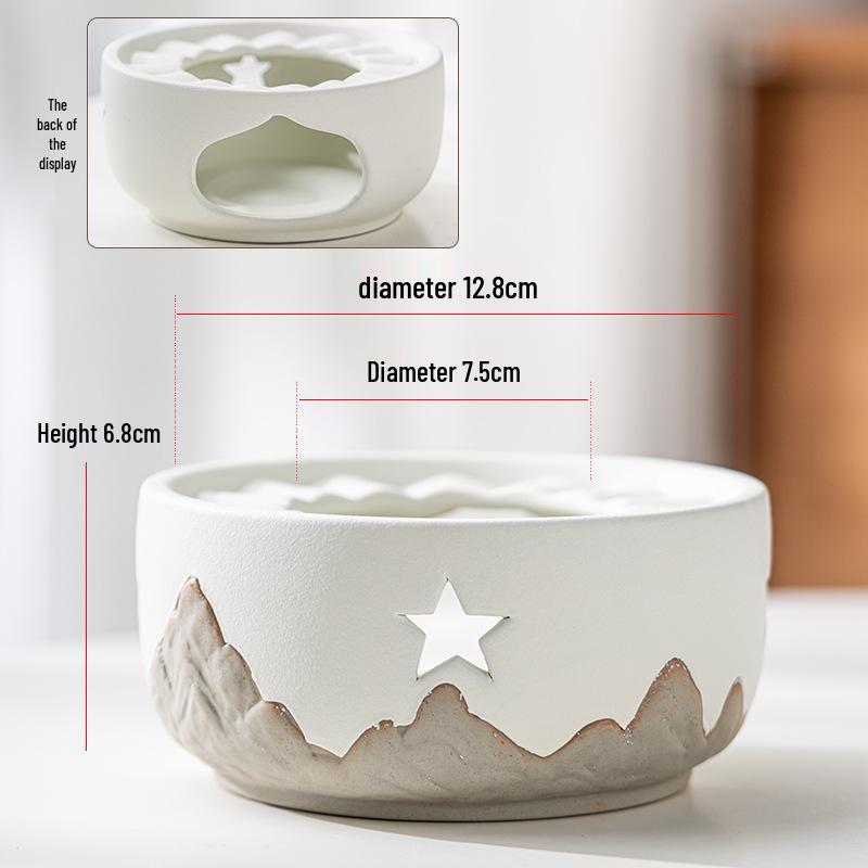 Ceramic Candle Warmer for Tea - Insulating Stove for Boiling and Warming in Home, Restaurant, or Hotel