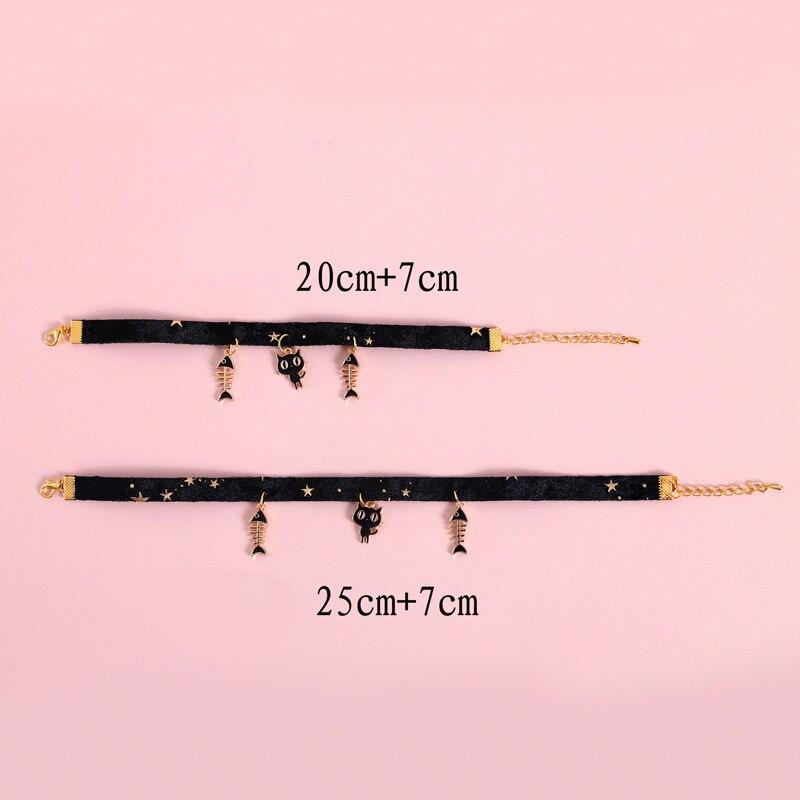 Velvet Bronzing Adjustable Cat Necklace Pet Fishbone/Snowflake /Starry Sky Collar for Puppy Exquisite Decoration Pet Accessories