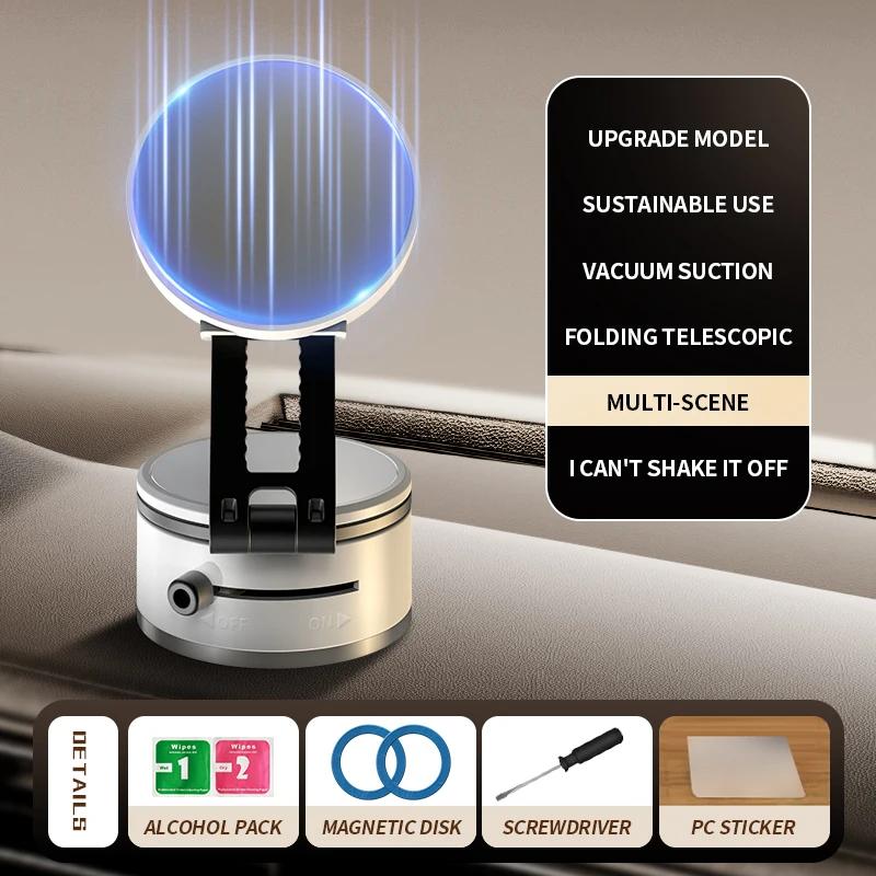 2025 New 360° Rotation Magnetic Suction Phone Mount Foldable and Retractabl, Hands-Free Magnetic Cell Phone Holder for  All