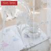 1PC Nuan Series Fresh Summer Style Floral Embroidered Sheer Curtain, Light‑Filtering Tulle for Living Room Bedroom Home Decor