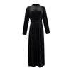 Women's Velvet Long Sleeve Turtleneck Dress for Fall and Winter