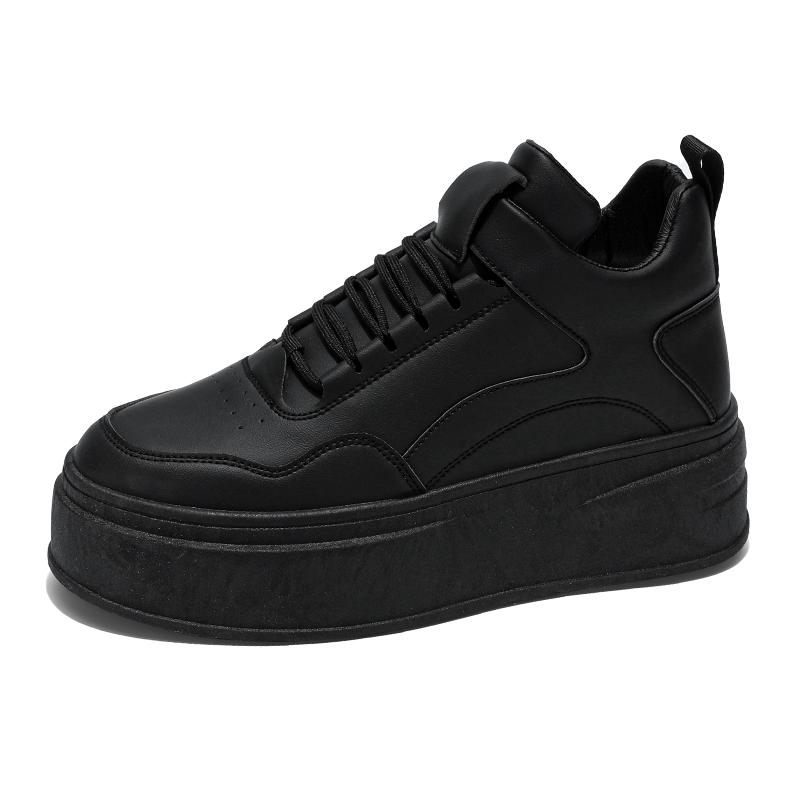 Street Platform White Sneakers Men High Top Men's Skateboard Shoes Fashion Casual Leather Chunky Sports Shoes Men Tenis Hombre