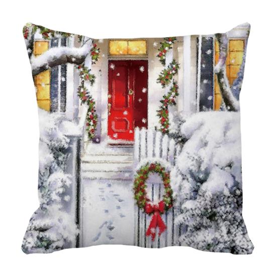 Pillow Case Breathable Home Decoration Soft Texture Fashion Christmas Throw Cushion Cover for KTY