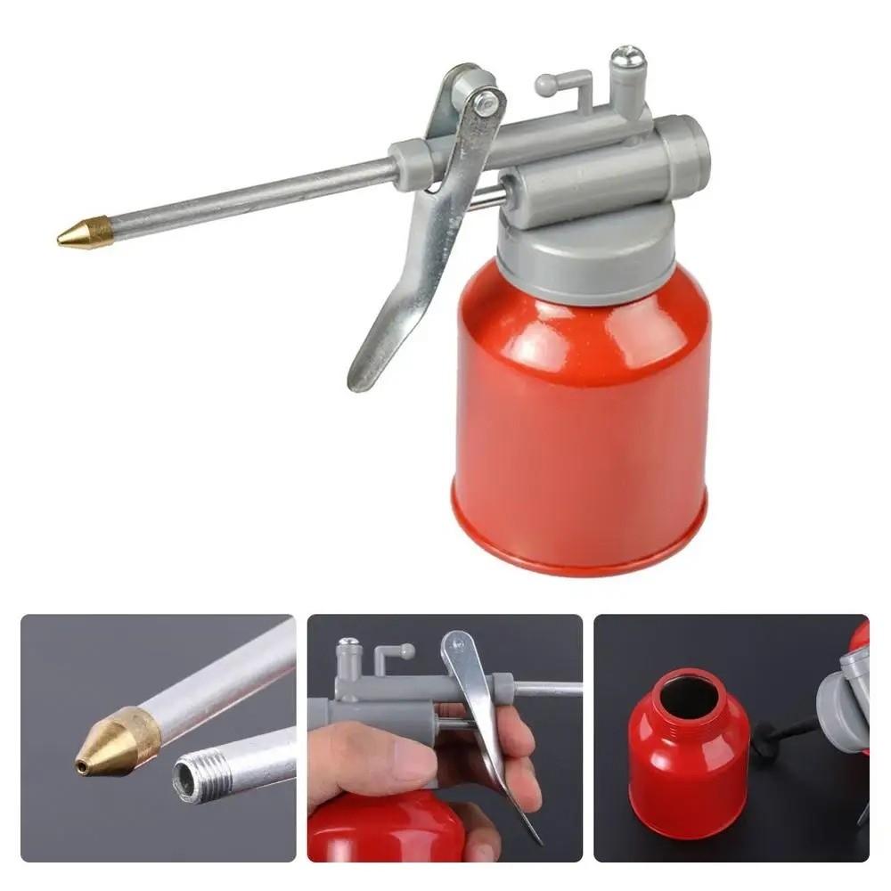 Red Oil Can Spout Design Grease Oiler Tool Thumb Pump Oiler Car Repair