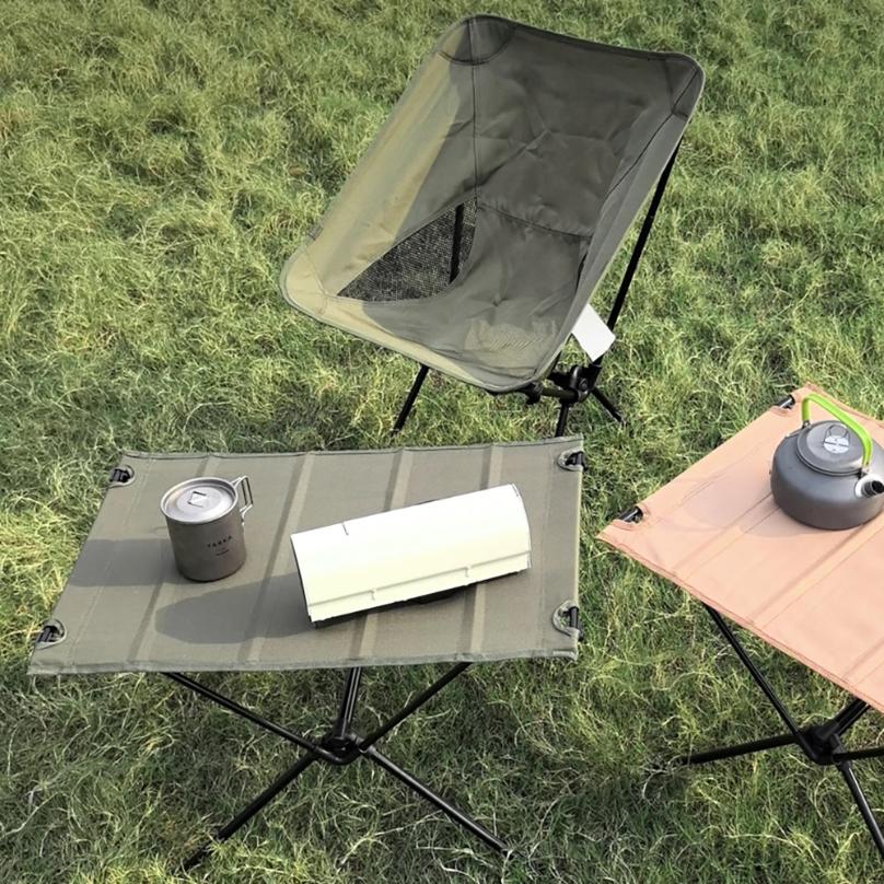 Camping Oxford Fabric Table Folding Desk Lightweight Foldable Cloth Tables Outdoor Fishing Picnic Desk Camping Equipment