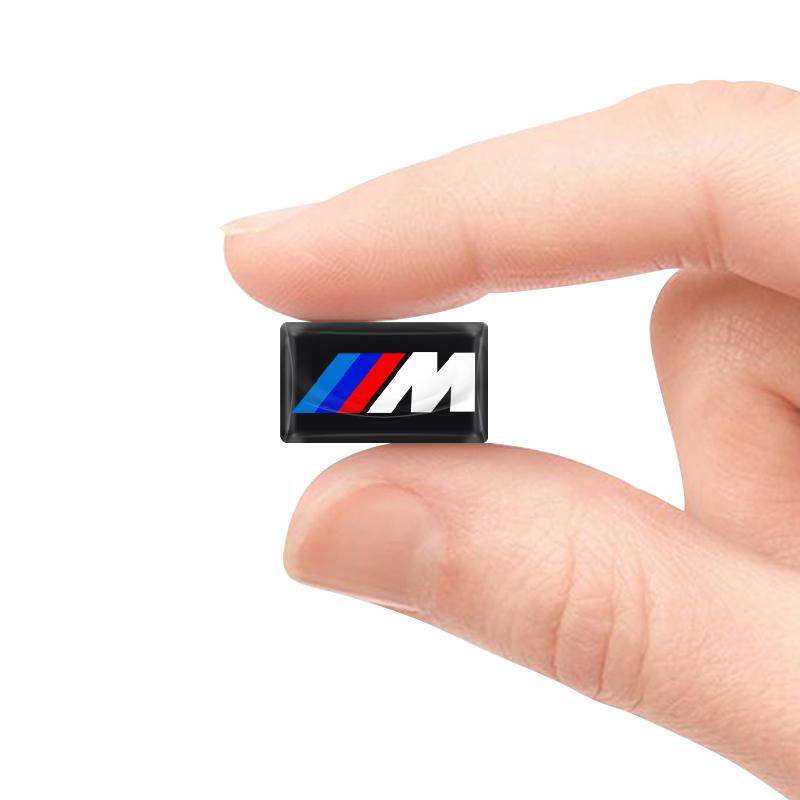 2/5/10 stk Karbonfiber M LOGO Emblem Ratt Bil 3D Klistremerker For BMW M X5 X6 E90 E92 E93 F20 F21 F30 F31 F32 E60 E46 POWER