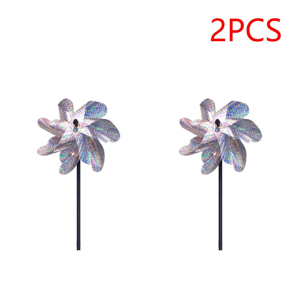 1-5pcs Bird Repeller Pinwheels Reflective Sparkly Scarecrow Pinwheel Windmill Spinner for Garden Lawn Yard Decor Keep Birds Away