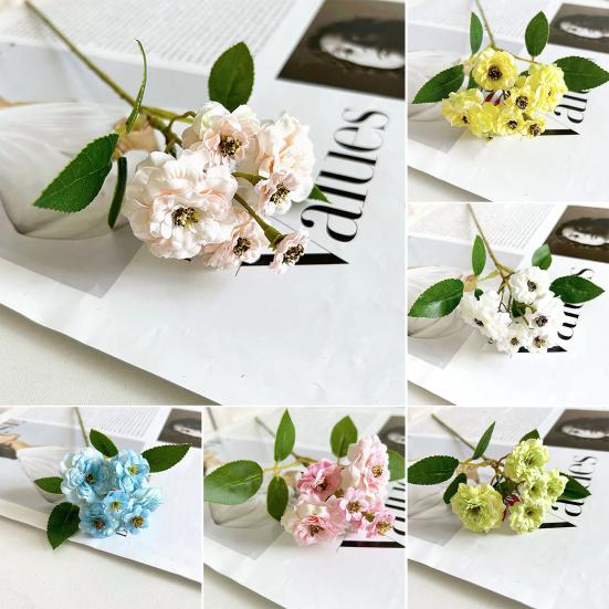 Umělé růže Kytice falešných hedvábných růží 6 hlaviček Realisticky kvetoucí růže pro domácnost Svatbu Večírek Květinová dekorace Středový díl stolu