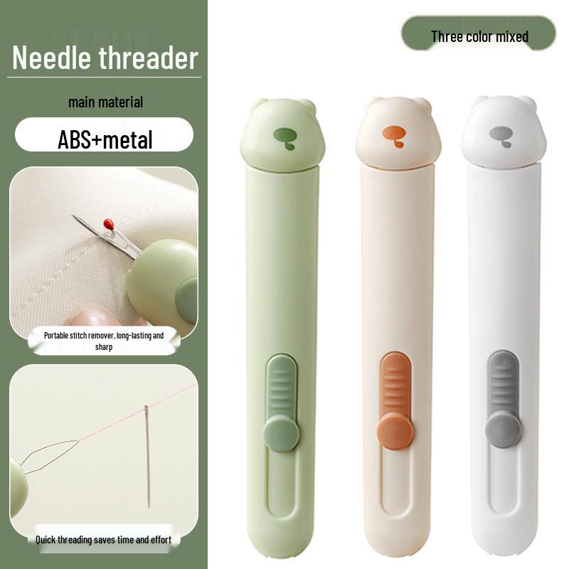 Little Bear 2-in-1 Needle Threader & Stitch Ripper with Needle Case