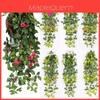 Elegante Ghirlanda di Rose Artificiali in Seta da 90 Cm per Splendida Decorazione Murale Domestica in Colori Vivaci