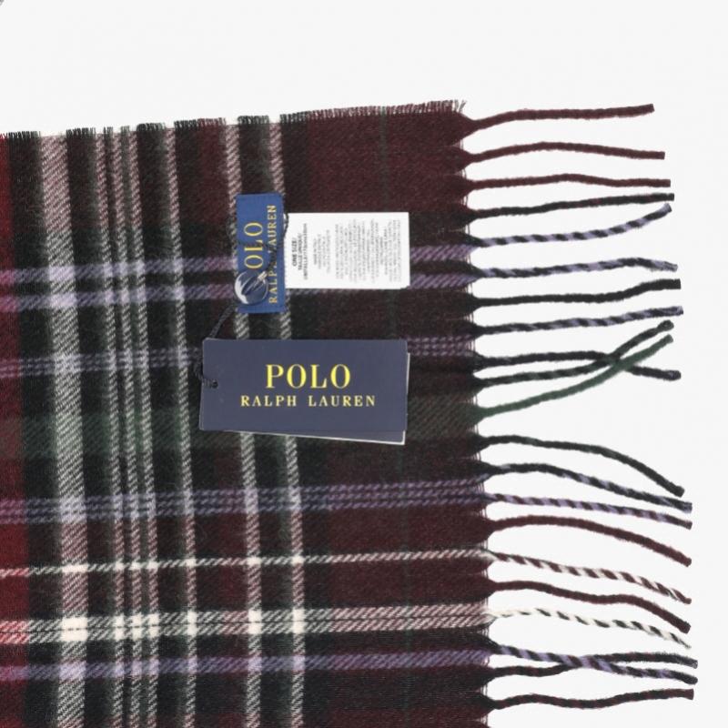 Polo Ralph Lauren Fringe Plaid Check Scarf Pc0999 614