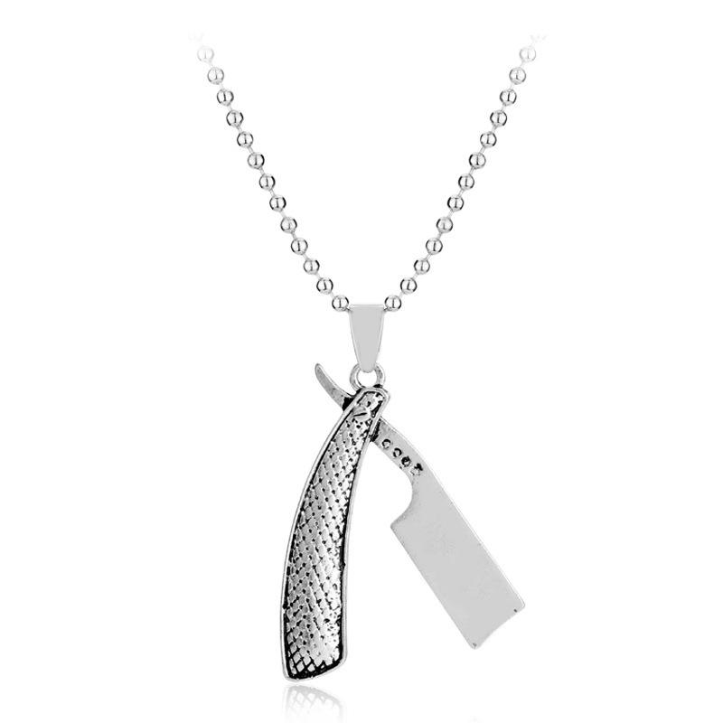 Creative Barber Shop Razor Pendant Necklace - Hip Hop Trend