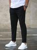 Men Casual Nine Pants With Polyester Fabric For Autumn Everyday Wear