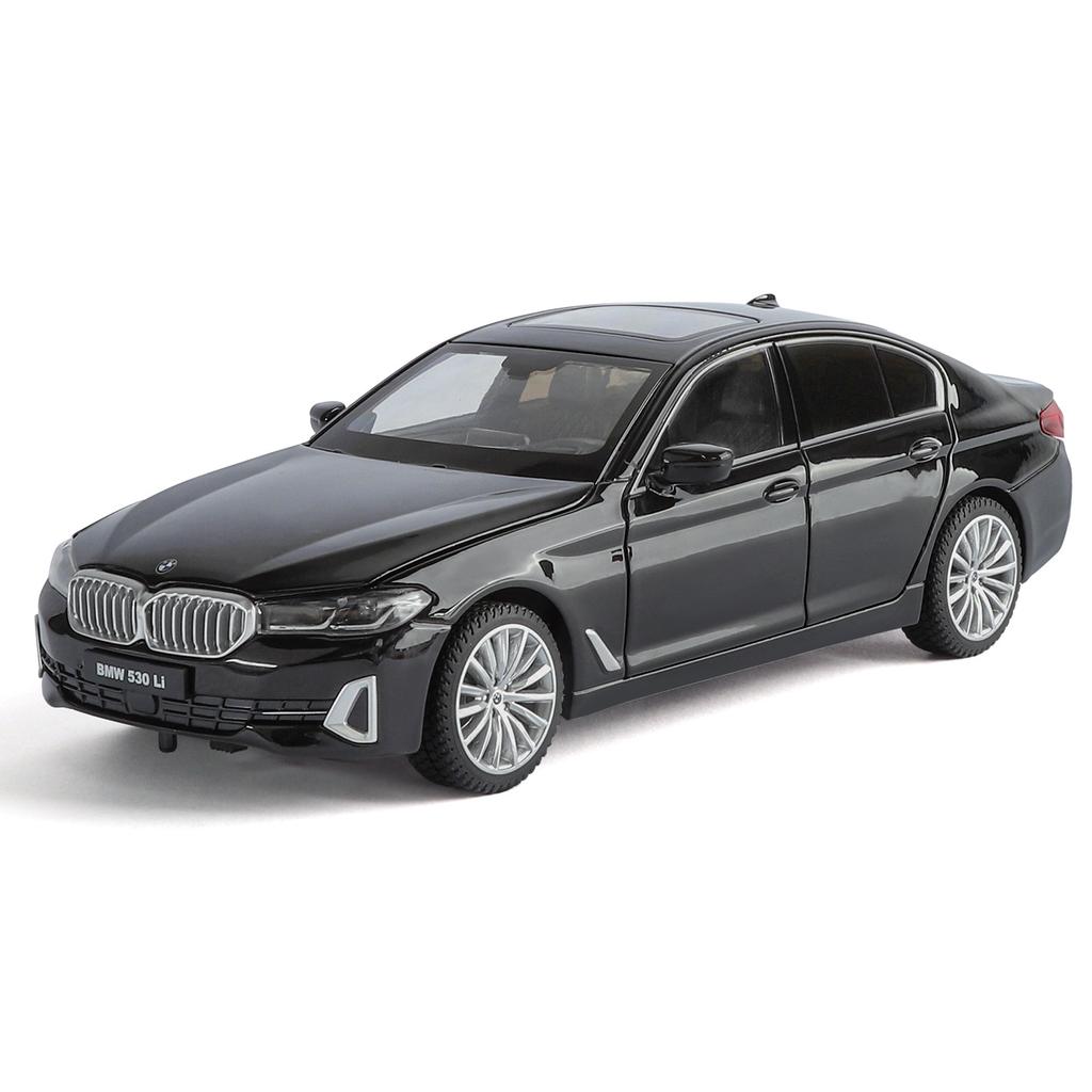 1:24 BMW 5 Series 530i 530LI Alloy Luxy Car Model Diecast Metal Toy Vehicles Car Model Simulation Sound and Light Kids Toys Gift