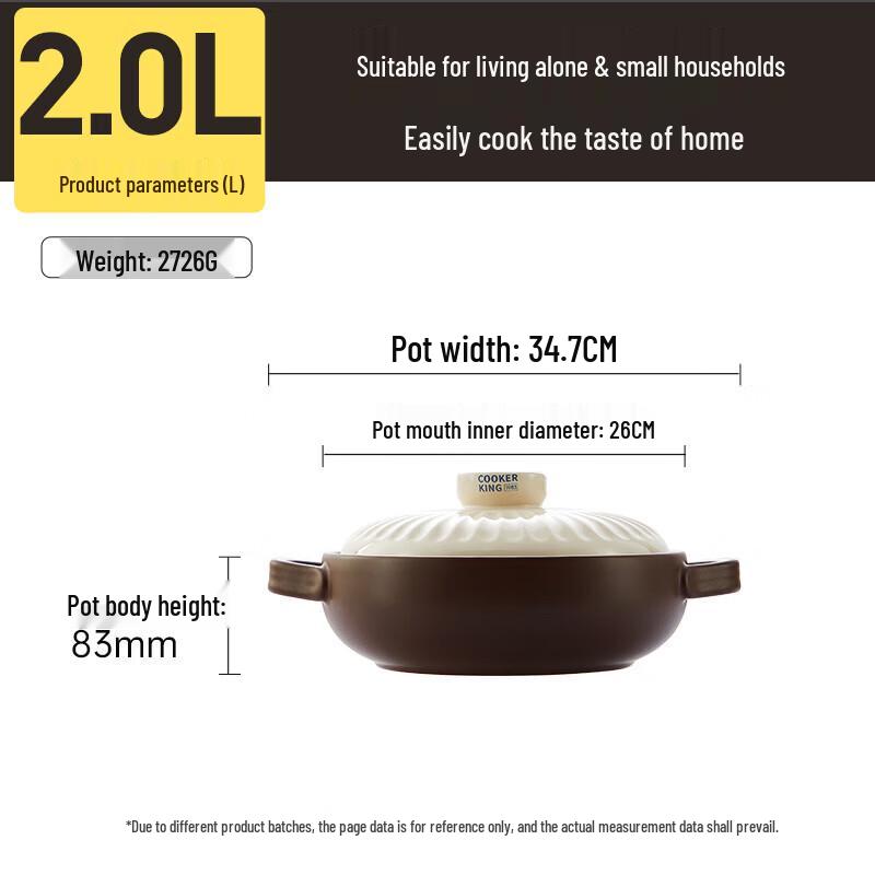 COOKER KING Ceramic Stewing & Soup Pot