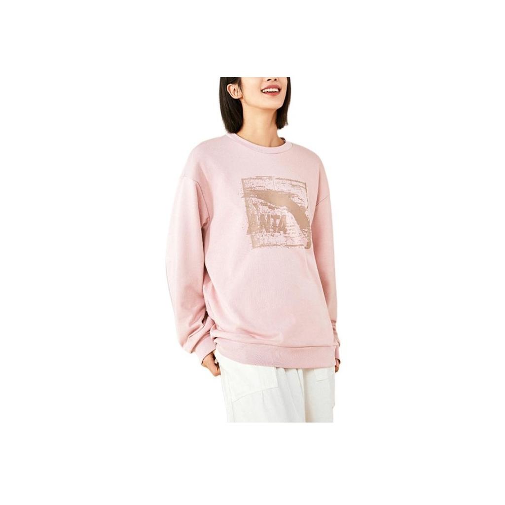 Anta Comfortable Casual Round Neck Sweatshirt Unisex Sweatshirt Sulfur-Mist-Pink 952438701-3