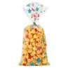 100Pcs Colorful Candy Bags Assorted Dot Stripe Star Pattern Cellophane Treat Bags