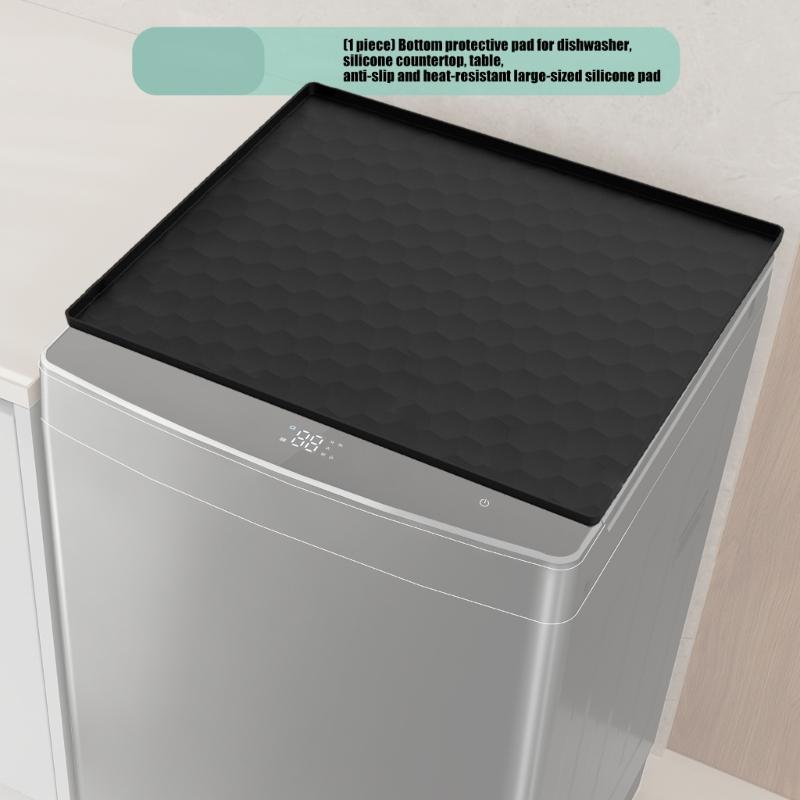 Geschirrspüler Abtropfschale mit erhöhtem Rand Tragbare Silikonmatte Geschirrspüler Ablaufschale Matte für Bodenschutz Leicht zu reinigen