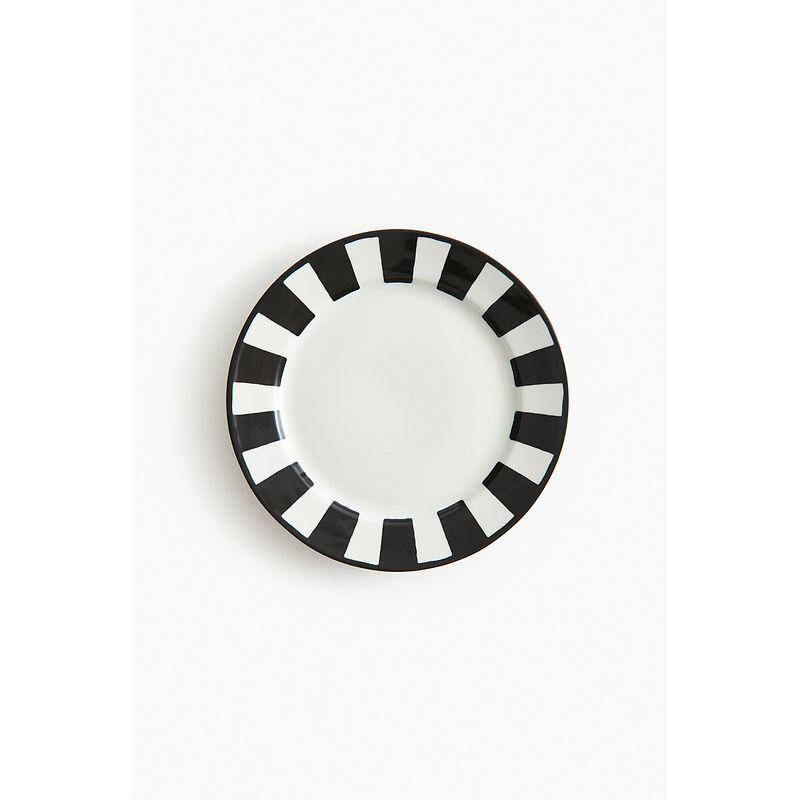 

HM Hmoe Fall 2025 New Arrival Household Supplies Tableware Medium Ceramic Dish 1254243 Black/Stripes