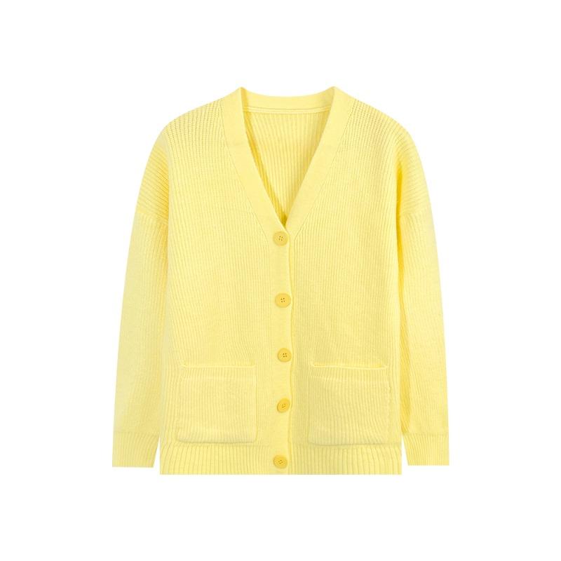 2025 Autumn Women Sweater Knitting Basic Fashion Tops Tees Cardigan Long Sleeve Korea Shirt Loose Coat