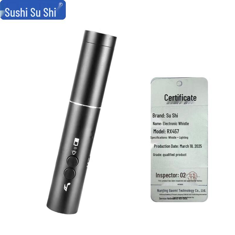 USB Rechargeable Electronic Whistle with LED Light