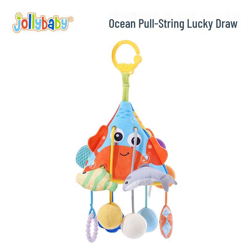 JollyBaby Kinderwagenanhänger: Plüsch Baby Auto Spielzeug & Rassel mit Windspiel