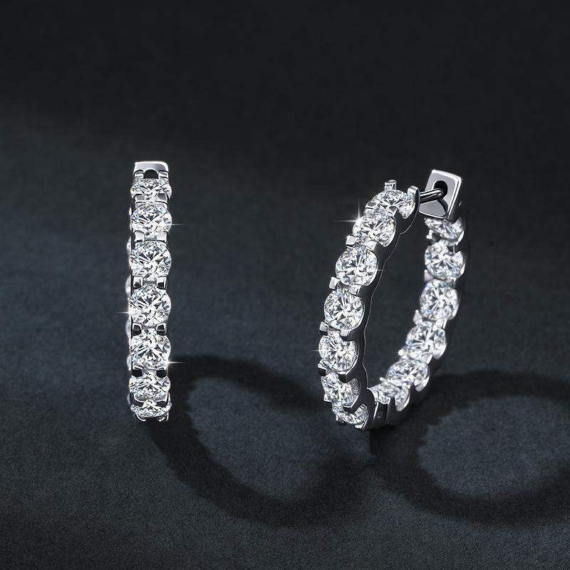 

Moissanite Starry Sky Ear Cuffs: S925 Sterling Silver, Luxury Diamond Design s925 Sterling Silver