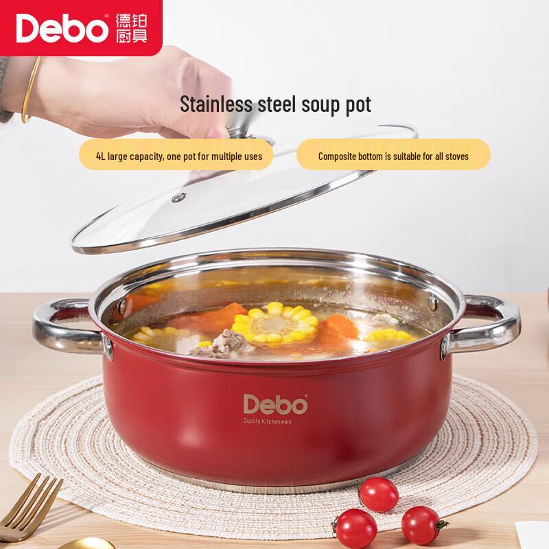 Debo 26cm Stainless Steel Soup & Stew Pot