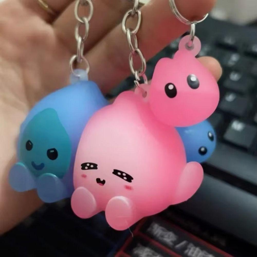 Luminous Keychains Hanger Magnetic Suction Couple Keyring Girl Style Bag Pendant Couple Use