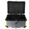 65L Motorcycle Top Case with Security Lock Water Resistant Aluminum Alloy Reflective Sticker Trunk