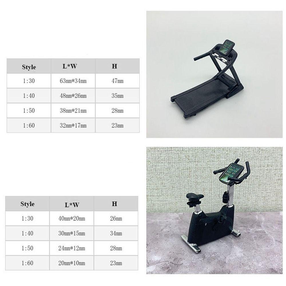 Mini Dollhouse Fitness Equipment DIY Doll House Treadmill Gift Toys Dollhouse Decoration