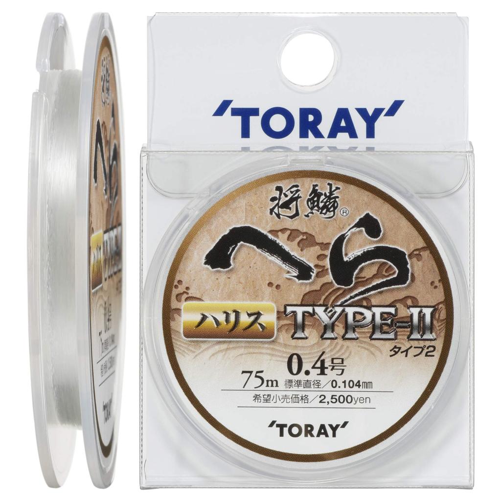 Toray Shorin Type 2 Nylon Line, 75m, Size 0.4, Natural