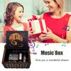Halloween Hand Crank Wooden Music Box for Home Decoration Ornaments Music Box Painted with
