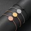 10 fashionable stainless steel circular blanket labels, couple friendship mirror pendants, adjustable bracelets, jewelry gifts
