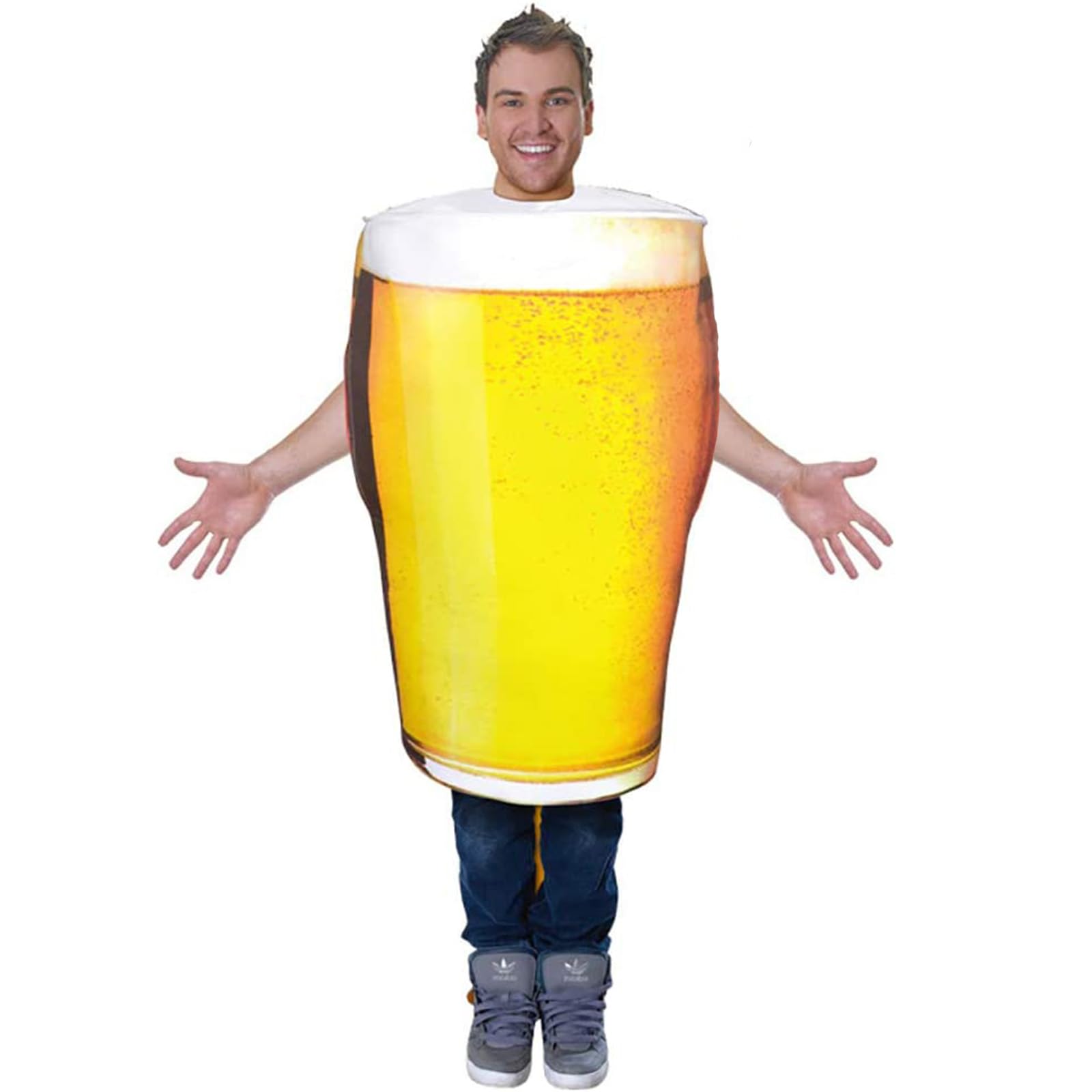 

[iinoo] Косплей пива, Смешной костюм на Хэллоуин, Костюм для взрослых мужчин, Унисекс