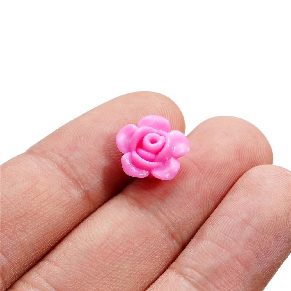 40Pcs/Lot 7.5*12.5*12.7mm Acrylic Small Flower Loose Spacer Beads for DIY Jewelry Making Necklace Bracelet Findings Accessories