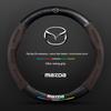 AAFD1 Do Mazda 3 5 6 SKYACTIV Axela Atenza CX30 CX5 CX8 CX9 MX5 RX8 RX7 BT50 Włókno węglowe Zamsz Pokrowiec na kierownicę samochodową Akcesoria