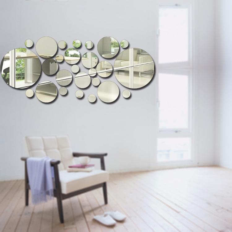 3D Acrylic Mirror Wall Sticker for Bedroom & Living Room Decor
