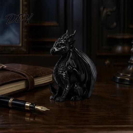 Décor de Créature Fantastique Réaliste Statue de Dragon Imprimée en 3D, Figurine Ailée, Sculpture Ornementale Créative Mythique pour Bureau à Domicile