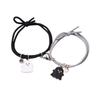Halloween Cartoon Ghost Magnetic Rope Bracelet Love Heart Magnet DIY Beaded Rope  Gift for Friends