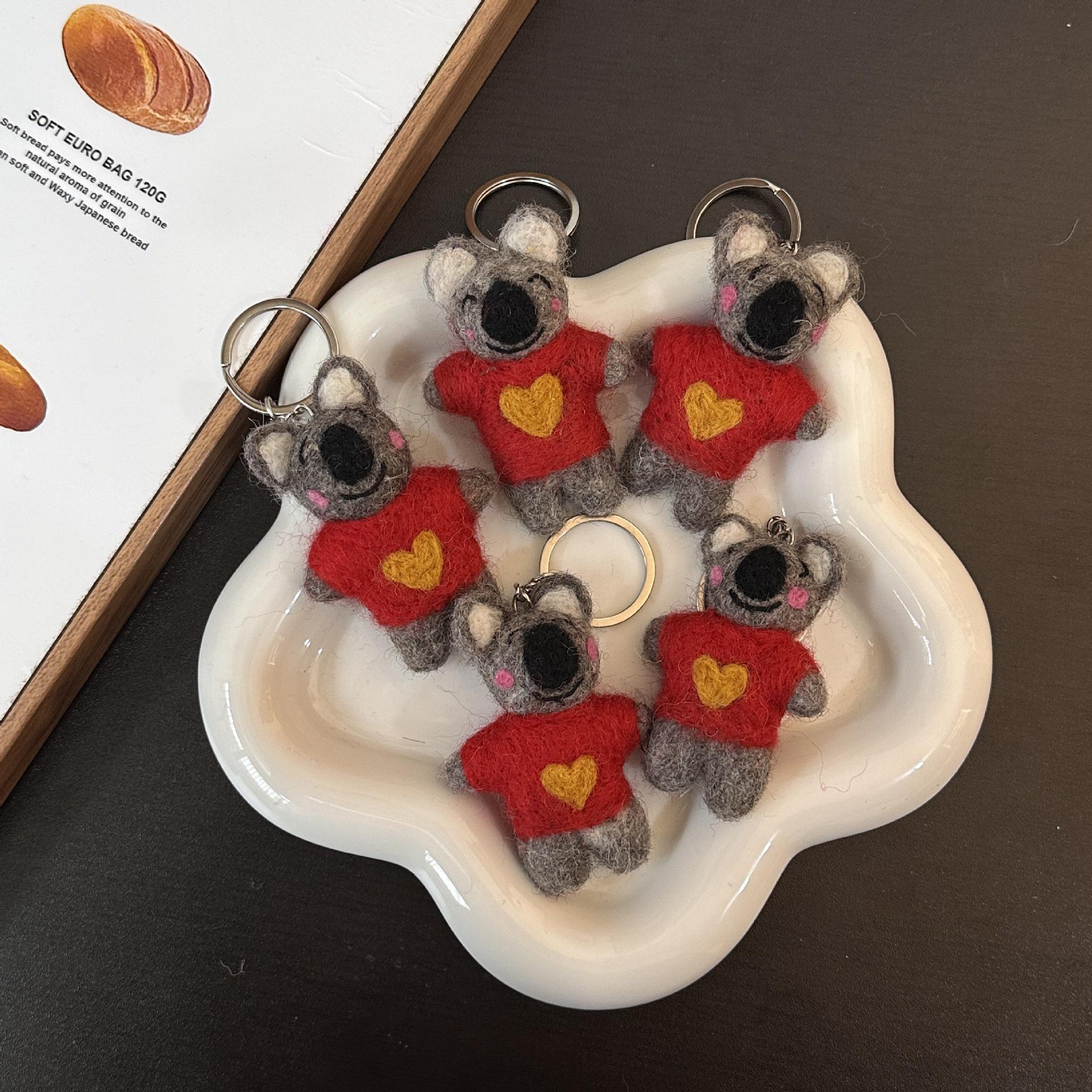 Мини брелок-подвеска из шерстяного фетра в виде животного, ornament, подарок