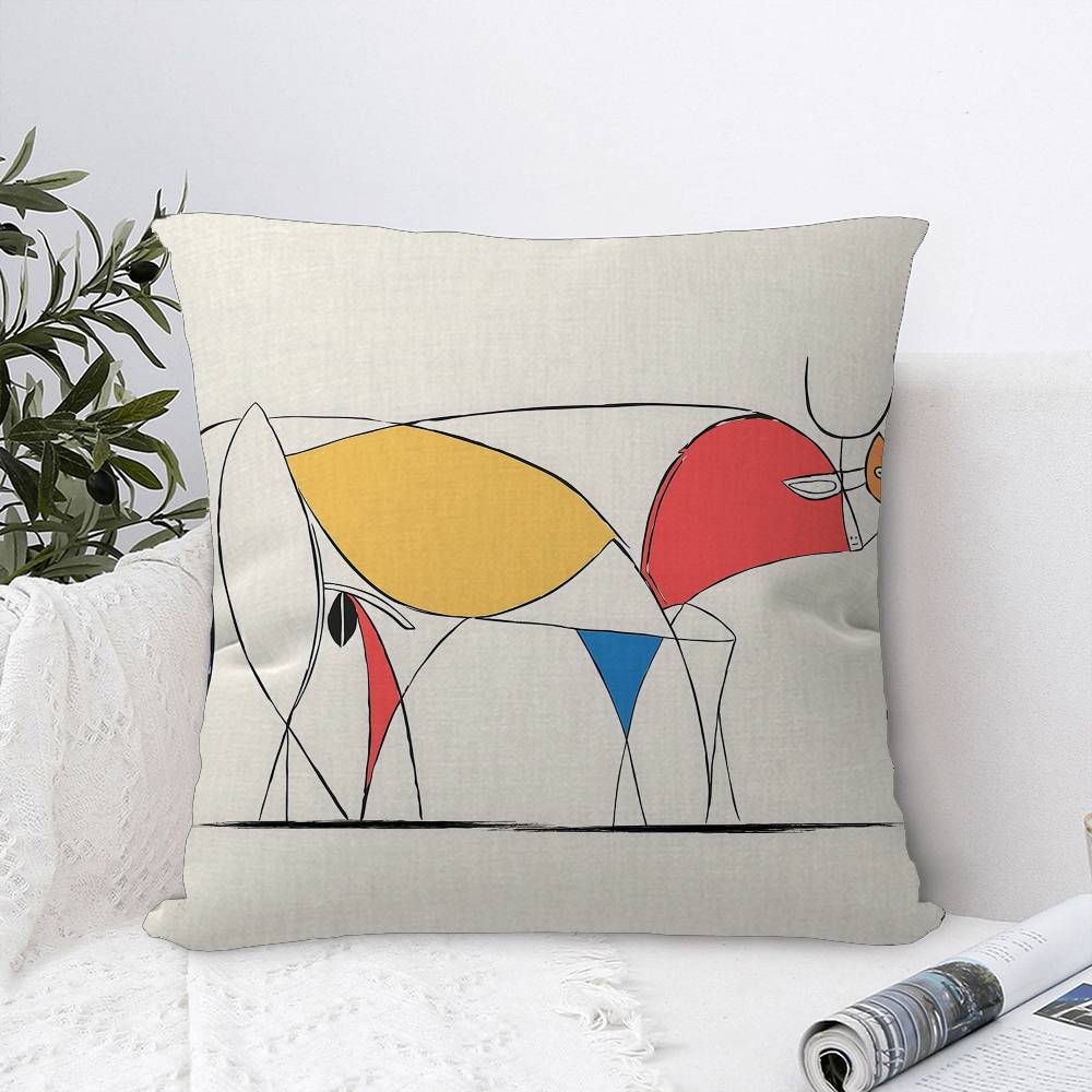 Abstract Vintage Minimalist Face Body Pillow Cushion Cover Pillowcase Living Room Sofa Home Decor Customized