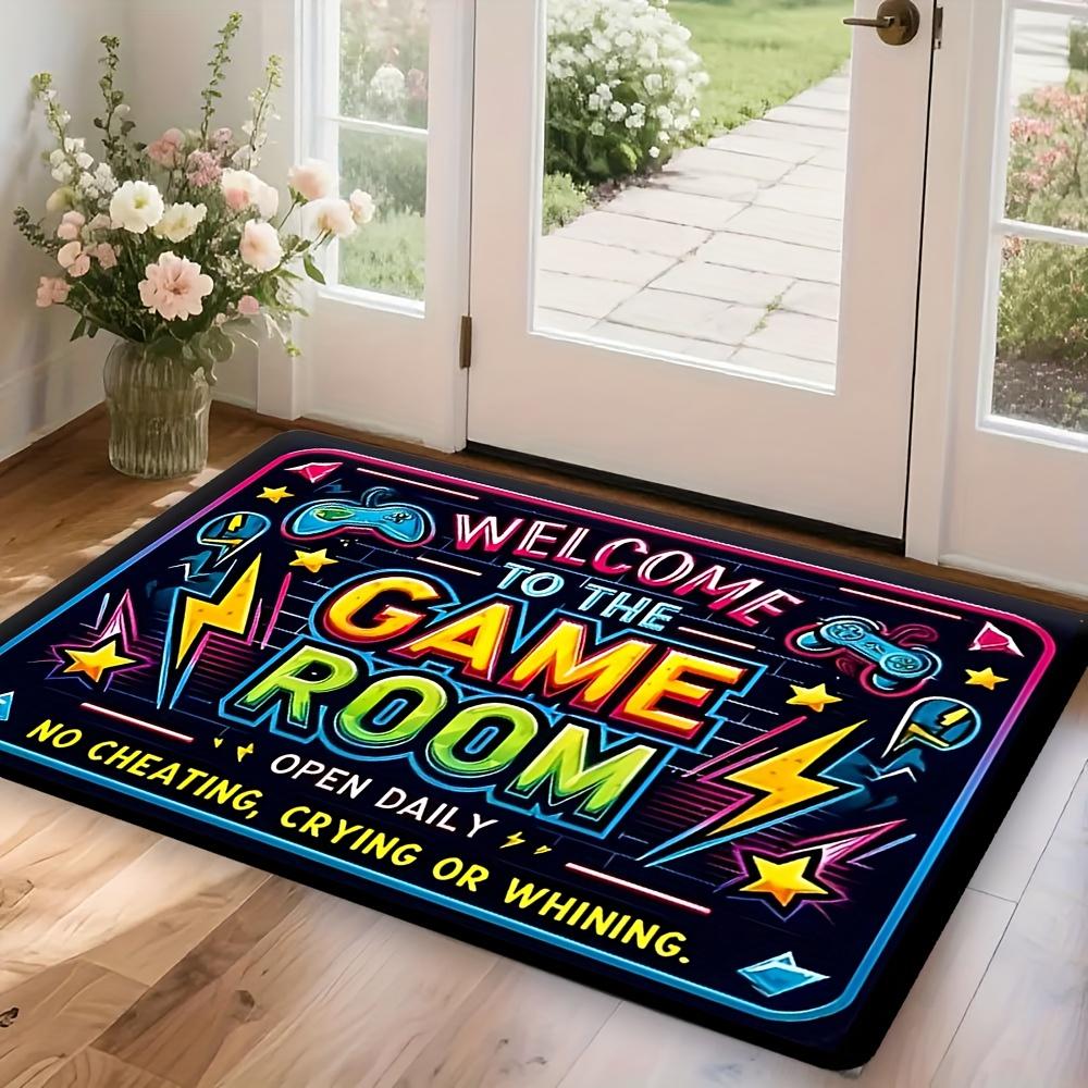 Speelkamer Deurmat Cartoon Videogame Elementen Zacht Antislip Wasbaar Keukenkleed Slaapkamer Gamers Entree Huisdecoratie Mat 1ST 40x60cm