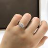 S925 Sterling Silver Moissanite Six-Prong Zircon Engagement Ring for Women – Romantic Bridal Jewelry