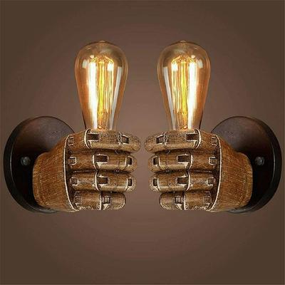 Industrial Fist Wall Sconce Plug In Wall Light Fitting Home Bar Indoor Lamp E27