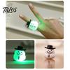 Holiday Event Raffle Gifts Christmas Light Up Rings, Glow in The Dark Party Supplies, Funny Favors for Kids Santa Snowman Tree Snowflake LED Flashing