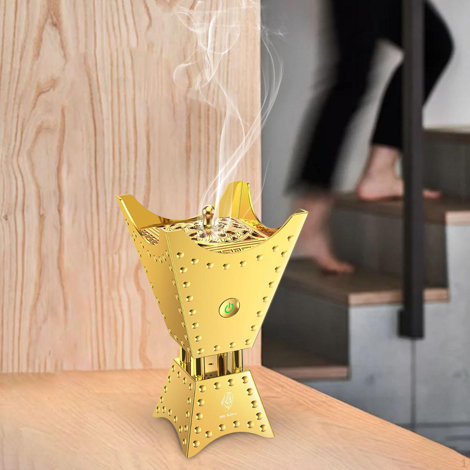 Electric Incense Burner Tabletop Ornament Rechargeable Arabian Style Holder for Cabinet Tea