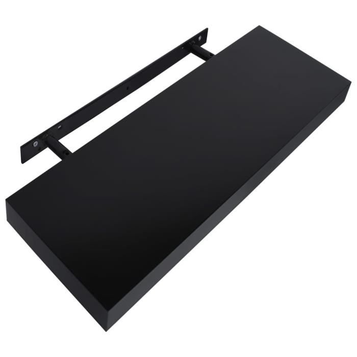 VidaXL Floating Wall Shelves 2 Pcs Black 40x20x3.8 Cm