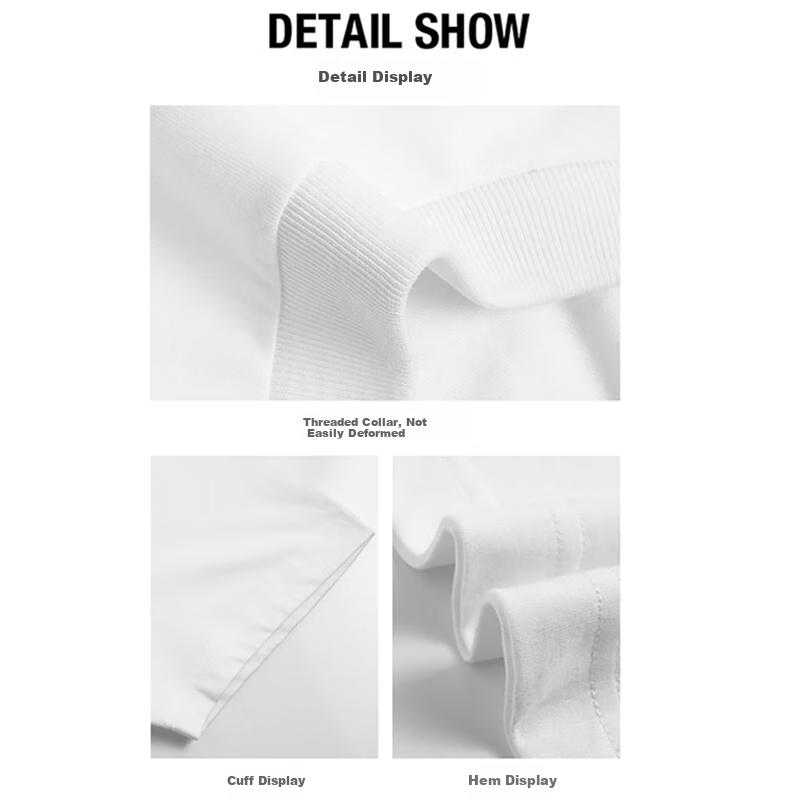 Huili Short-Sleeve T-Shirt for Men, Pure Cotton Round Neck Printed Undershirt, Summer Fashion Casual Versatile Top, Breathable Menswear