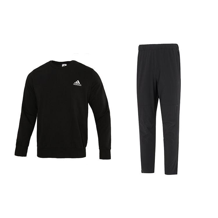 

Adidas Толстовка с длинным рукавом, однотонные длинные брюки, повседневный спортивный комплект для мужчин, спортивный комплект GK9094+HM2970 M